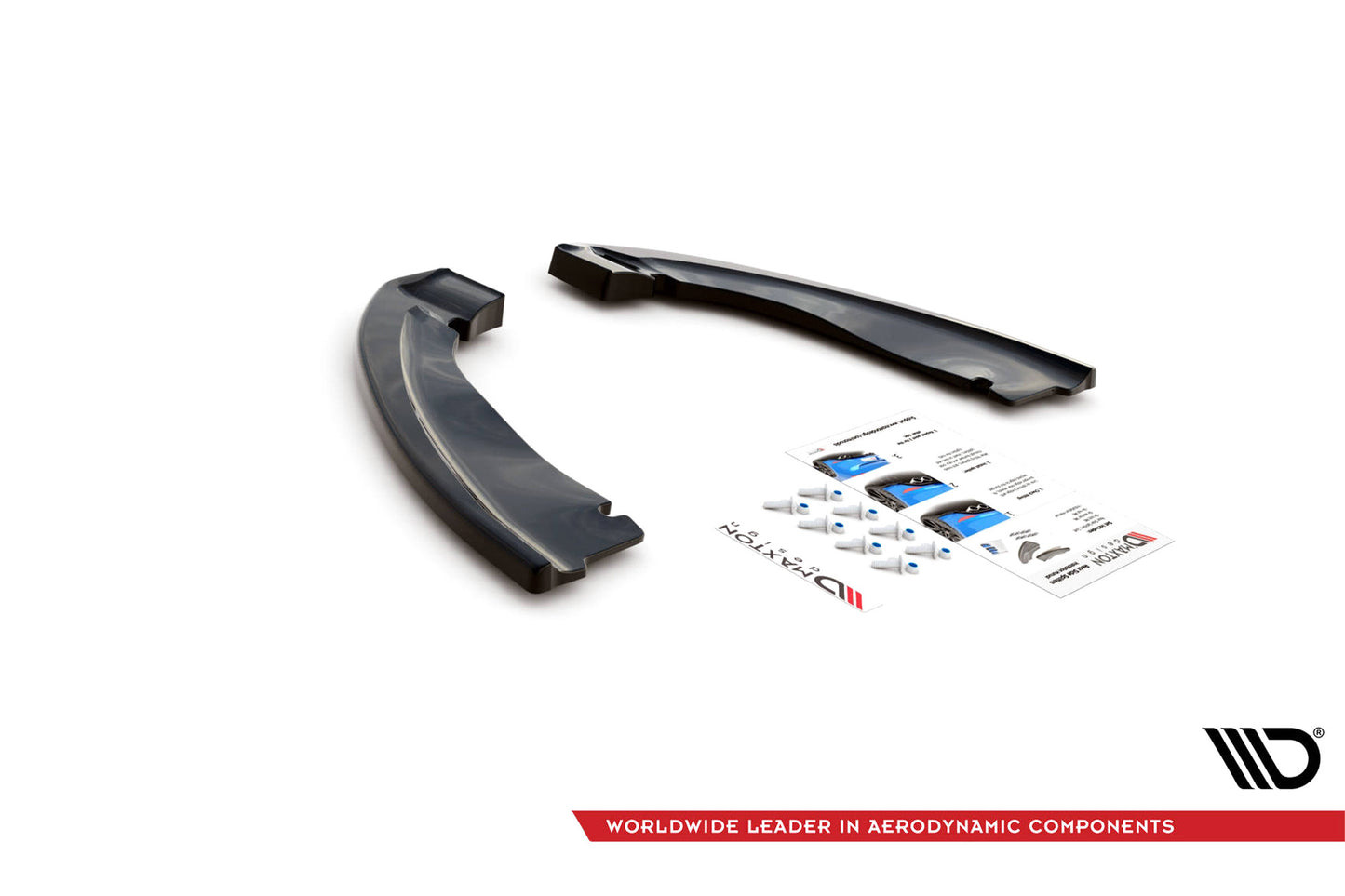 Spoilere laterale difuser Maxton Design pentru bara spate BMW X5M F15 (2014-2018), lac negru