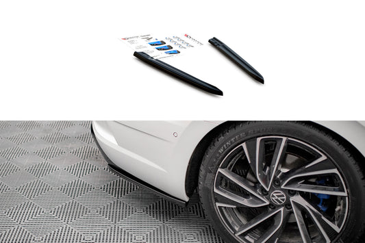 Maxton Design insertii laterale pentru bara spate Volkswagen Arteon R dupa 2020, lac negru