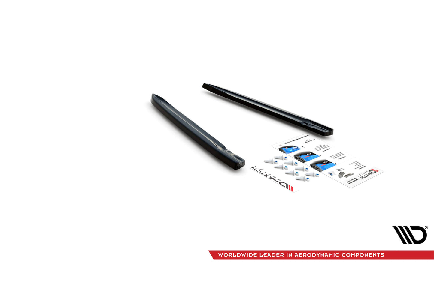 Maxton Design insertii laterale pentru bara spate Volkswagen Arteon R dupa 2020, lac negru