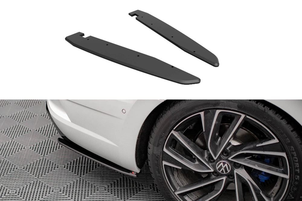 Insertii laterale Maxton Design pentru bara spate Volkswagen Arteon R dupa 2020, negru mat