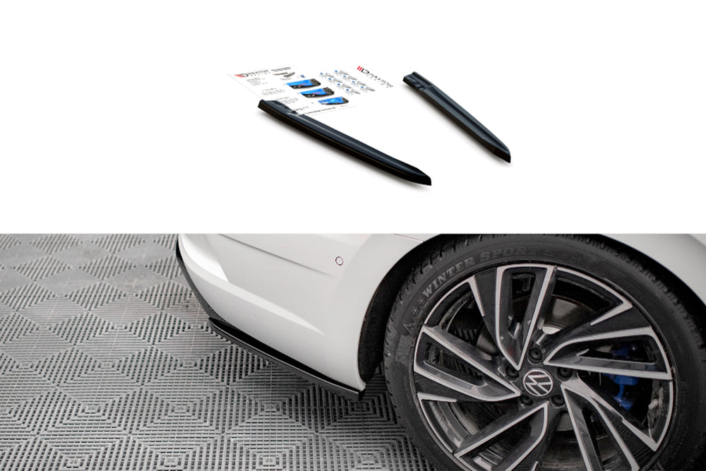 Insertii laterale Maxton Design pentru bara spate Volkswagen Arteon R dupa 2020, negru mat