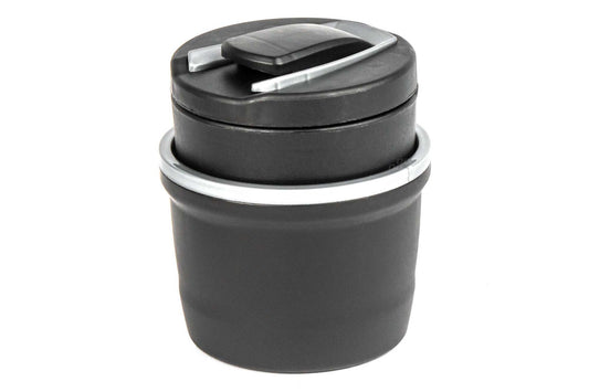 Amio Illuminated Car Ashtray, 1 piece, black, 95x70 mm, with CR1220 battery