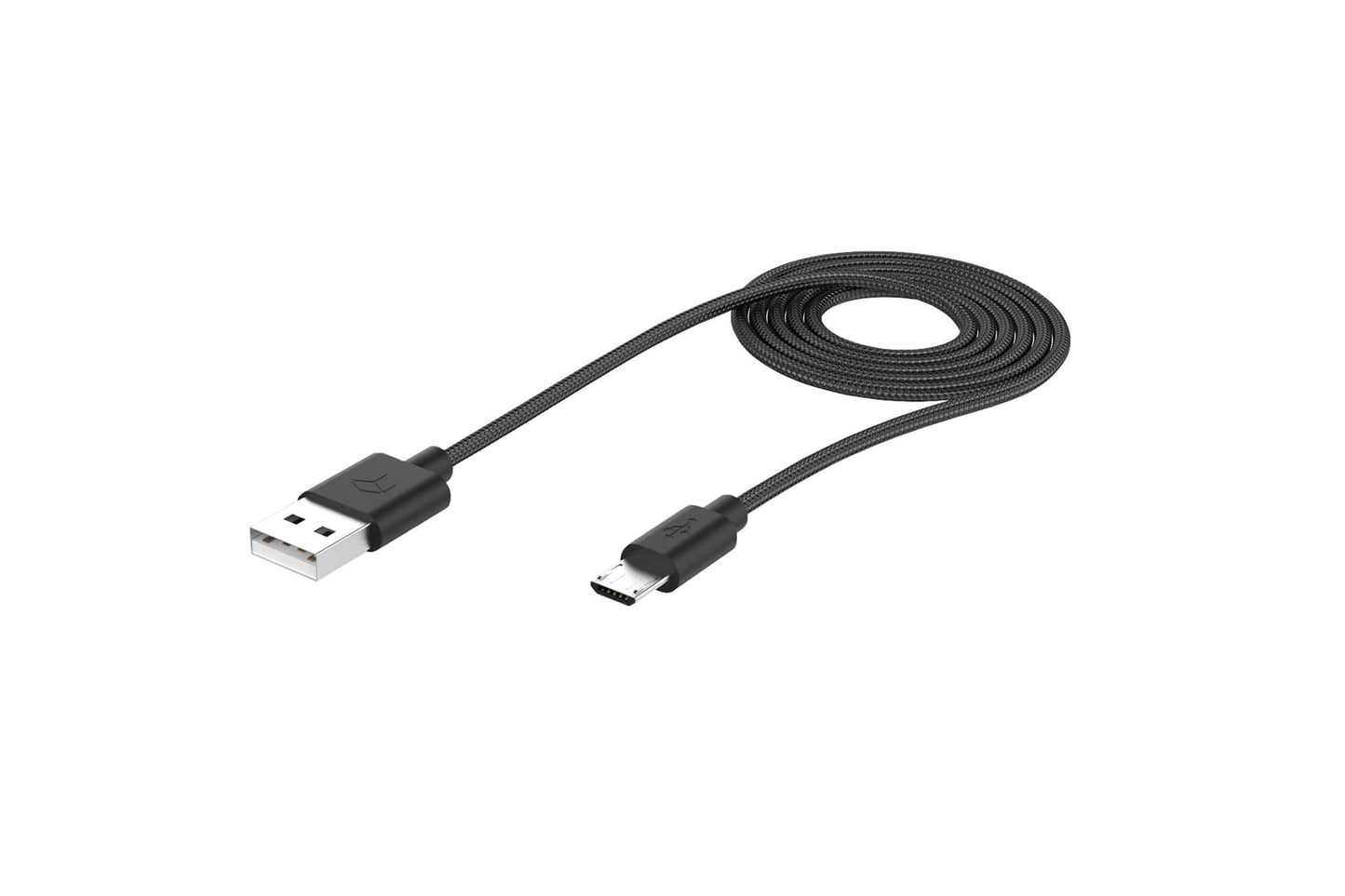 Cablu micro USB textil negru Sturdo, 2A, 1.5m