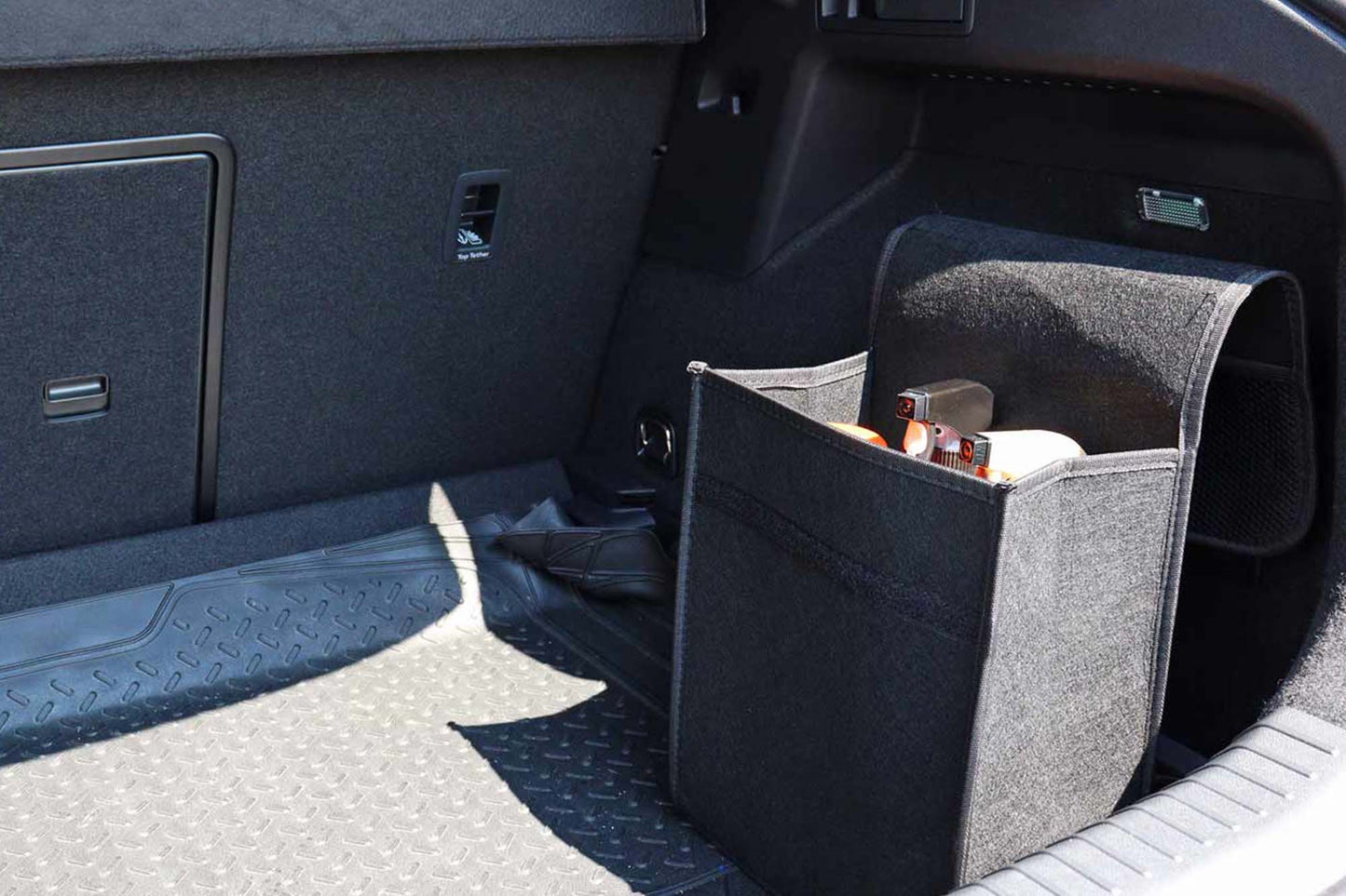 Organizator textil Amio pentru portbagaj, 26x14x32 cm, culoare grafit