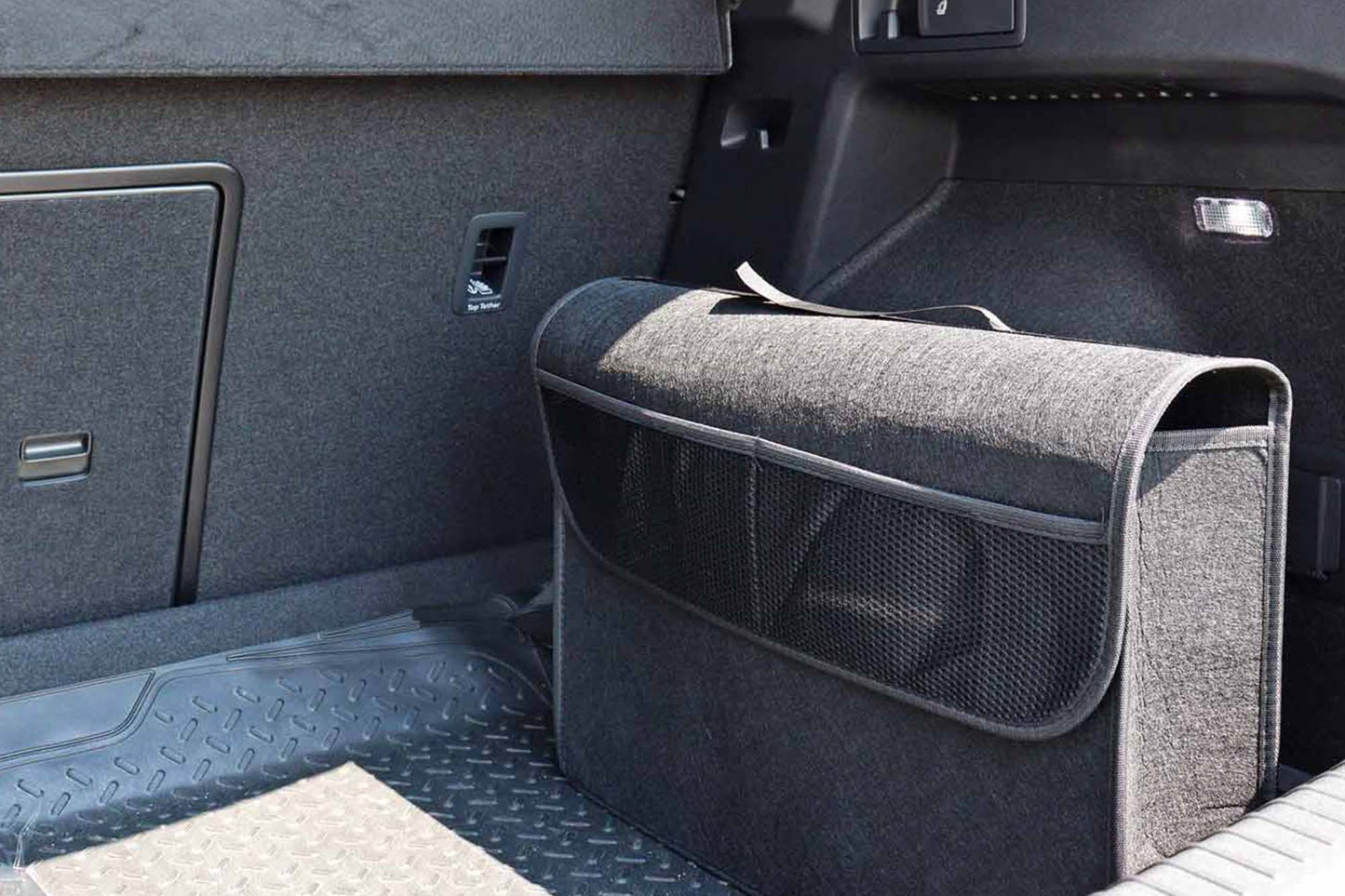 Organizator textil Amio pentru portbagaj, 48x14x32 cm, culoare grafit