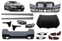 Pachet tuning Facelift compatibil cu BMW Seria 7 G12 (2016-2018) cu ampatament lung și elemente cromate