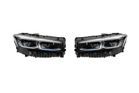 LCI tuning package compatible with BMW 7 Series G12 long wheelbase (2016-2018), with glossy black elements