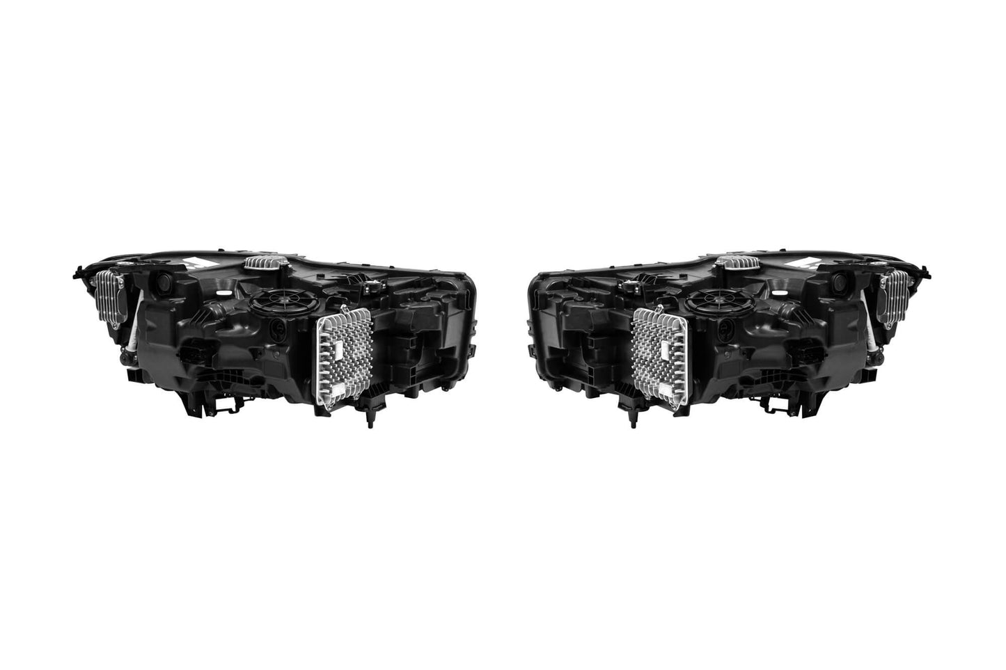 LCI tuning package compatible with BMW 7 Series G12 long wheelbase (2016-2018), with glossy black elements