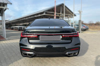 LCI tuning package compatible with BMW 7 Series G12 long wheelbase (2016-2018), with glossy black elements