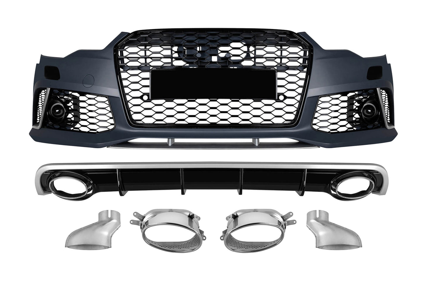 Tuning package compatible with Audi A6 C7 sedan, estate (2011–2015) for models with standard rear bumper