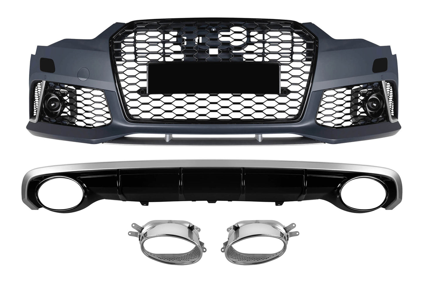Tuning Pack compatible with Audi A6 C7 sedan, estate (2015–2018) for models with standard rear bumper