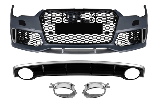 Pachet tuning compatibil cu Audi A7 (2015-2017) pentru modelul echipat cu bară spate S-line