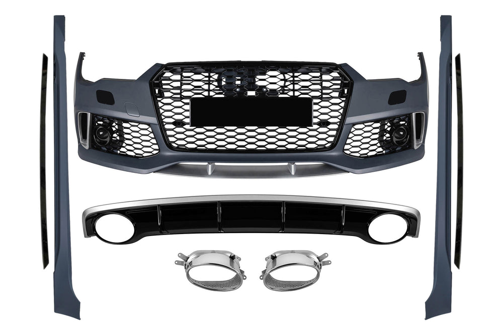 Pachet tuning compatibil cu Audi A7 (2015-2017) pentru modelul cu bară spate S-line