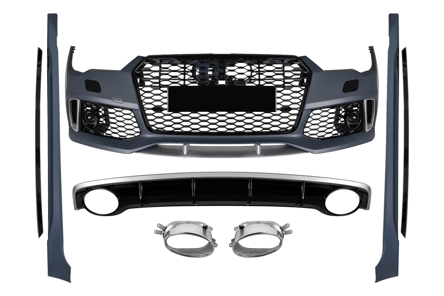 Pachet tuning compatibil cu Audi A7 (2015-2017) pentru modelul cu bară spate S-line