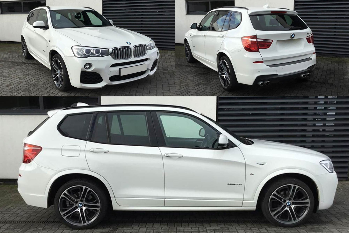 Tuning package compatible with BMW X3 F25 (2014-2017) with double diffuser, compatible with dual exhaust