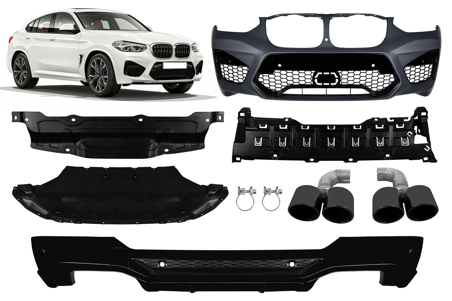 Tuning pack compatible with BMW X4 G02 (post 2018)