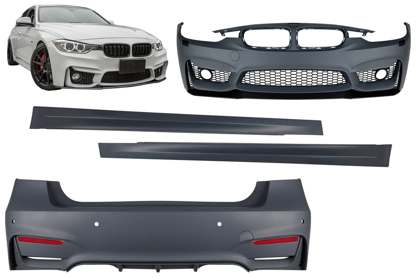 Pachet tuning compatibil cu BMW Seria 3 F30 sedan (2011–2019)