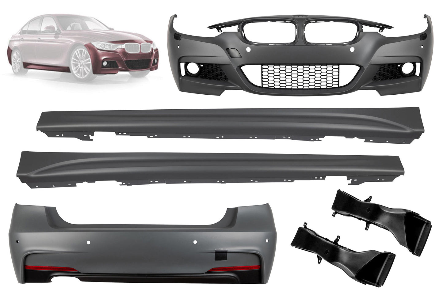 Pachet tuning compatibil cu BMW Seria 3 F30 sedan (2011-2019)