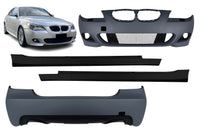 Pachet tuning compatibil cu BMW Seria 5 E60 (2003–2010) fara PDC, fara halogene, cu difuser dublu compatibil cu evacuare dubla