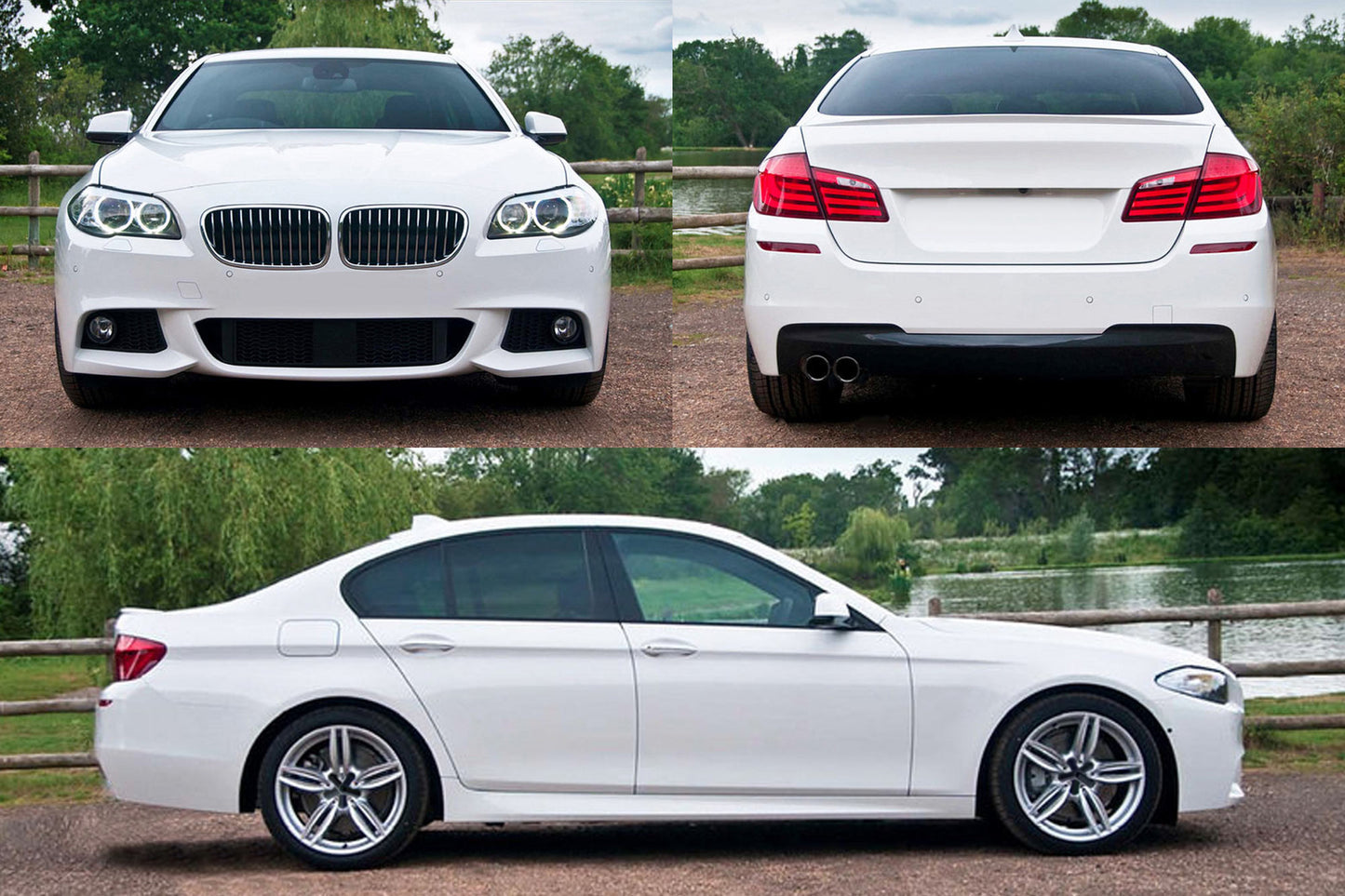 Tuning pack compatible with BMW 5 Series F10 sedan (2010-2013) with halogen