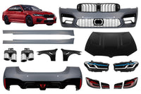 Pachet tuning compatibil cu BMW Seria 5 F10 sedan (2010-2017) conversie la F90