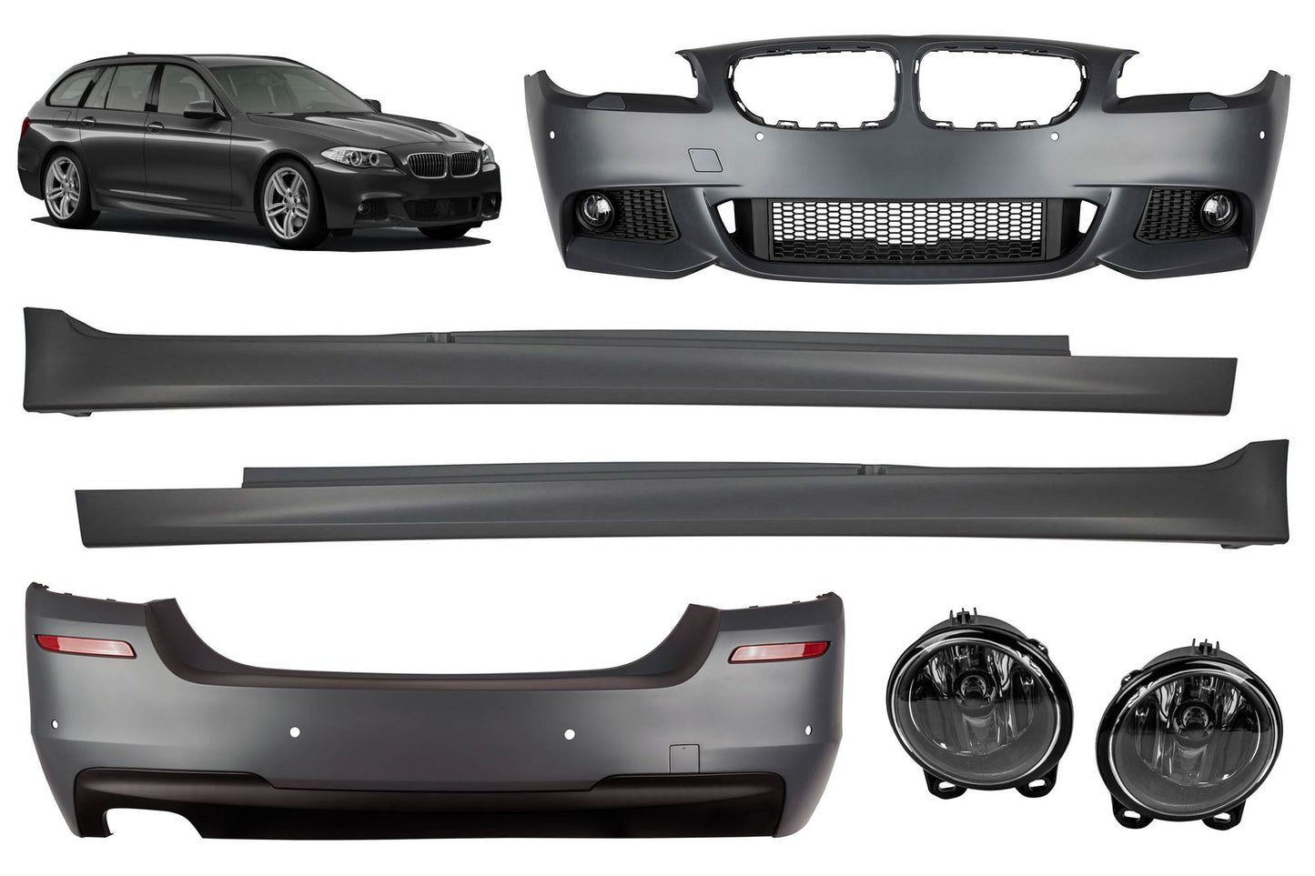 Tuning Pack compatible with BMW 5 Series F11 Touring (2010-2013) with halogen