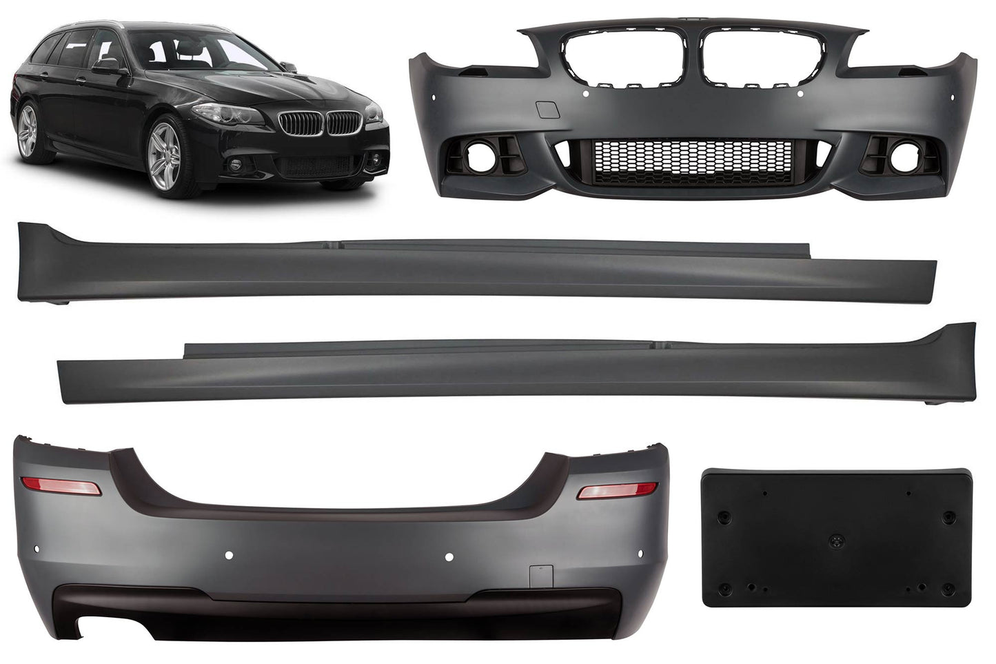 Tuning package compatible with BMW 5 Series F11 Touring (2014-2016) without halogen