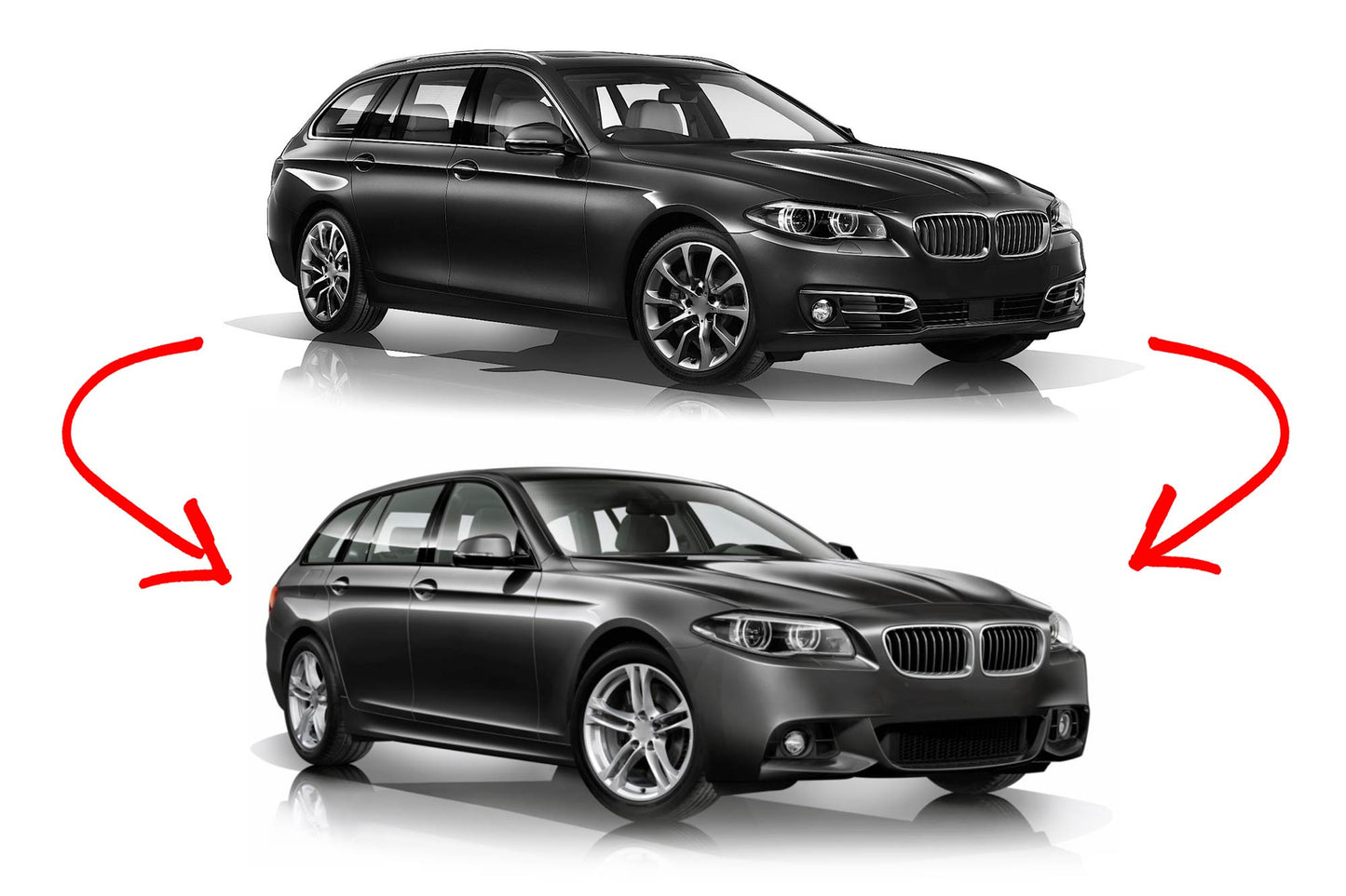 Tuning package compatible with BMW 5 Series F11 Touring (2014-2016) without halogen