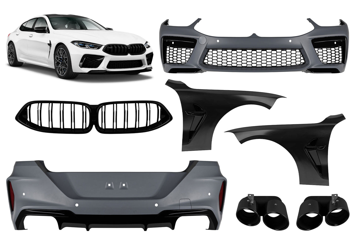 Pachet tuning compatibil cu BMW Seria 8 G16 Gran Coupe (după 2018)