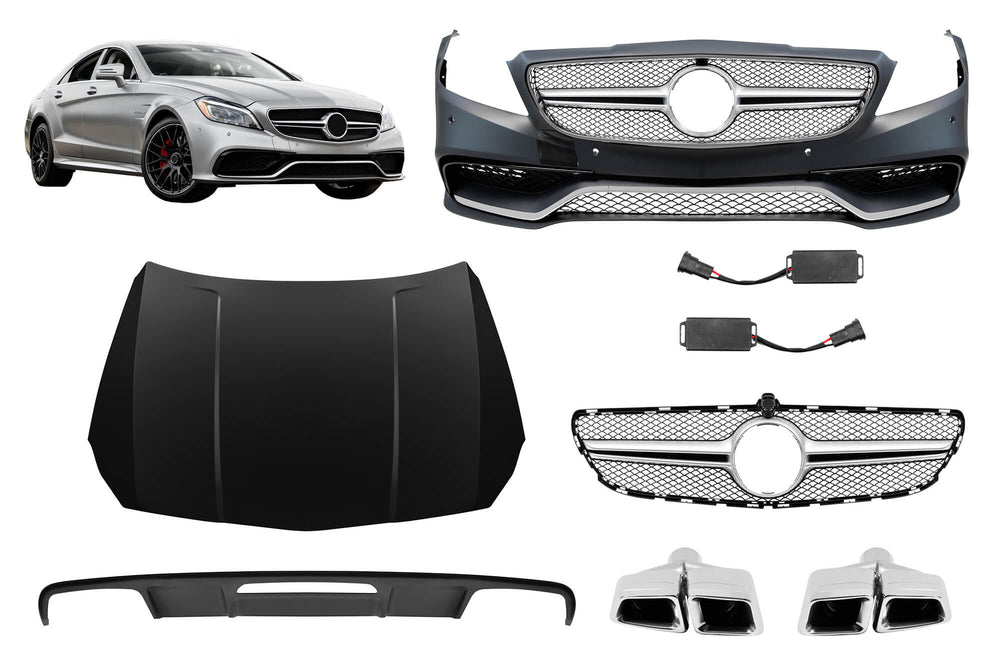 Pachet Tuning compatibil cu Mercedes CLS C218 (2013-2018) pentru modelul cu bara spate AMG