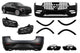 Tuning package compatible with Mercedes GLE Coupe C167 (2020-2023) with black trims, black grille, black exhaust tips and LED headlights