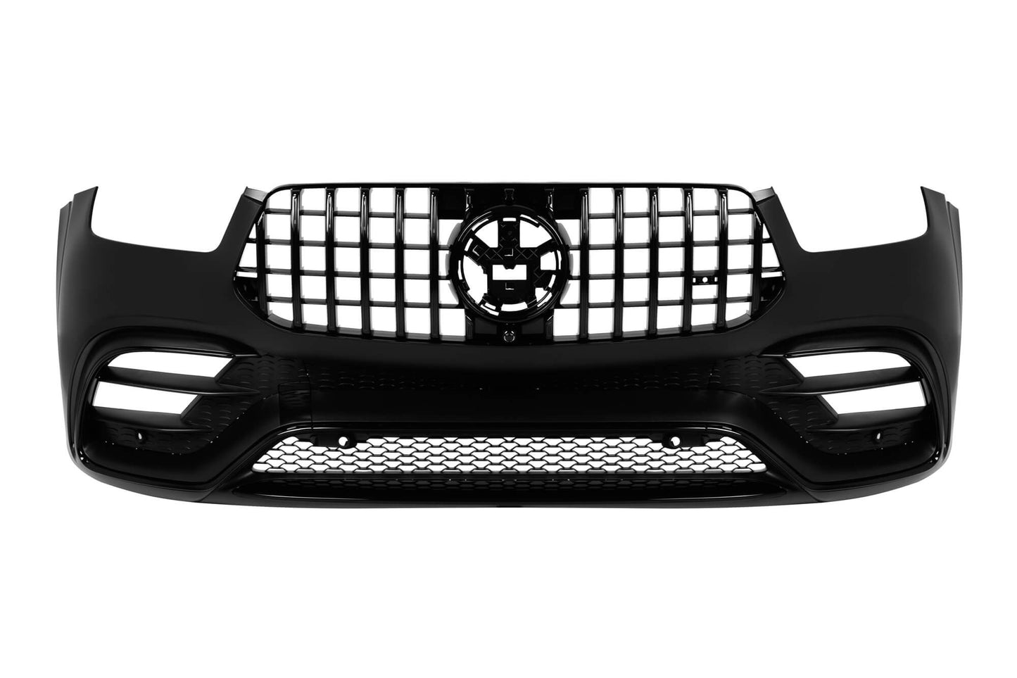 Tuning package compatible with Mercedes GLE Coupe C167 (2020-2023) with black trims, black grille, black exhaust tips and LED headlights