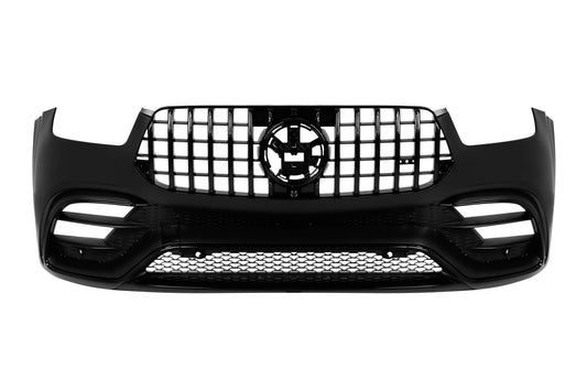 Tuning package compatible with Mercedes GLE Coupe C167 (2020-2023) with black trims, black grille, black exhaust tips and LED headlights