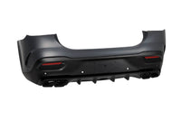 Tuning package compatible with Mercedes GLE Coupe C167 (2020-2023) with black trims, black grille, black exhaust tips and LED headlights