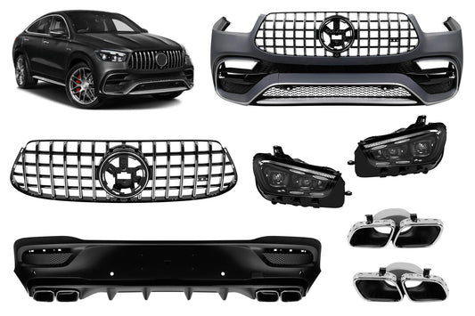 Tuning pack compatible with Mercedes GLE Coupe C167 (from 2019 onwards) for models equipped with AMG Line rear bumper
