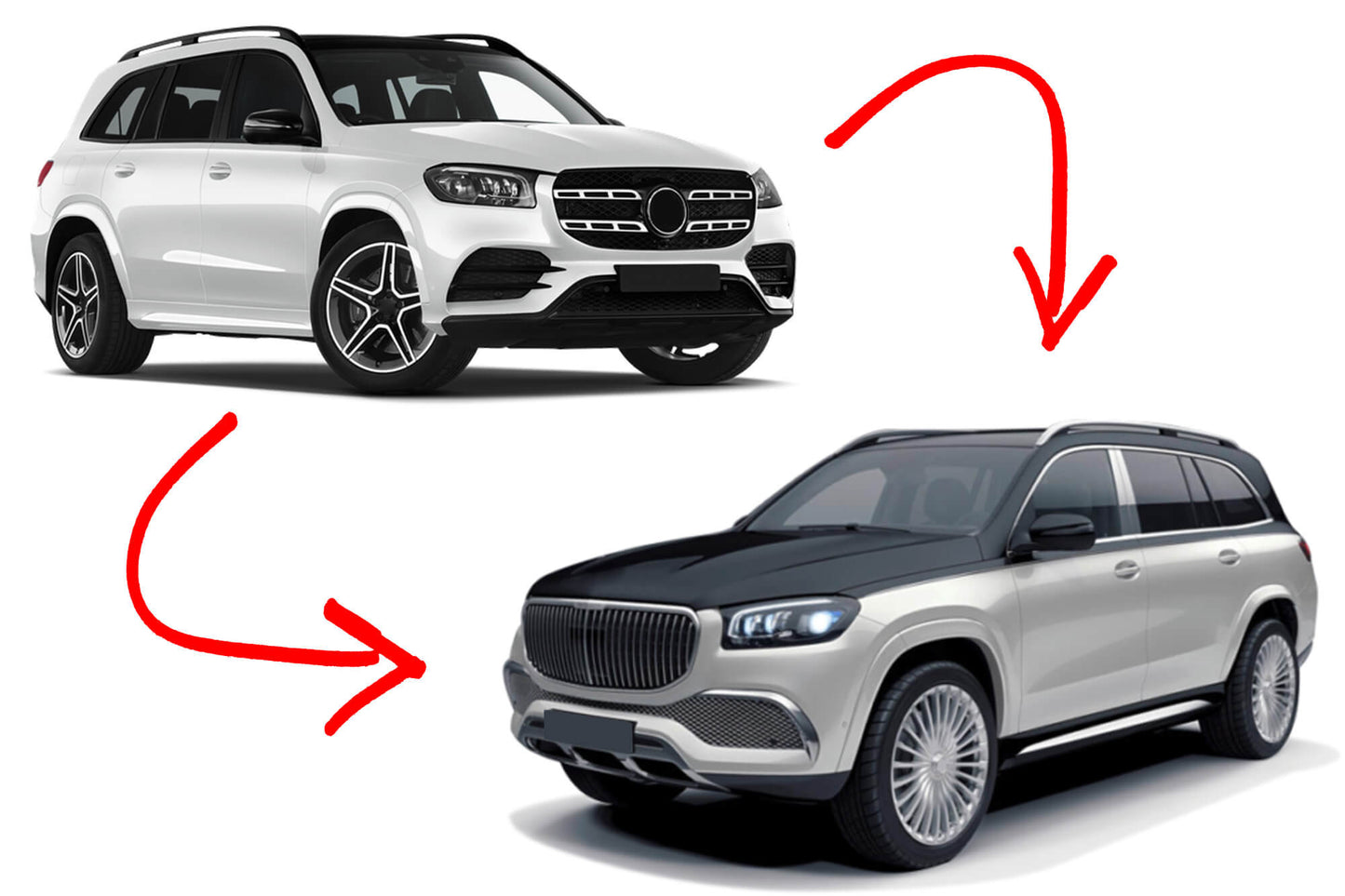 Tuning package compatible with Mercedes GLS X167 (2020-2023) with side steps