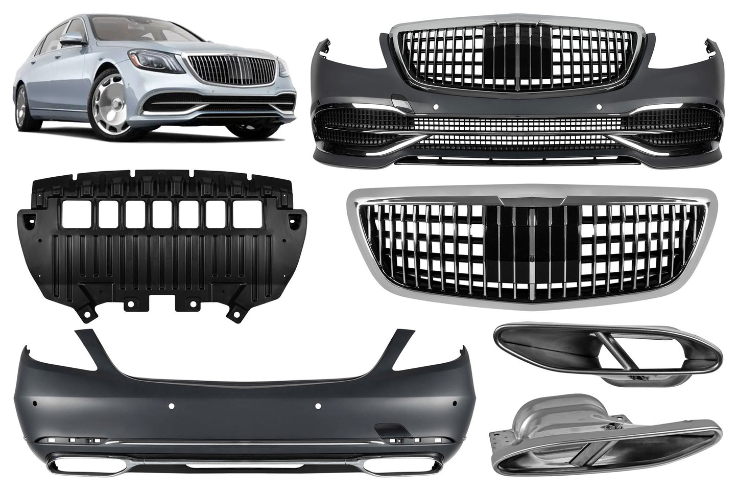 Tuning pack compatible with Mercedes S class W222 (2017-2020)