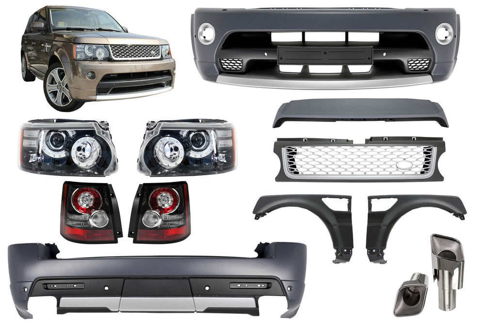 Pachet de tuning compatibil cu Range Rover Sport (2005–2009) conversie la Facelift 2009–2013