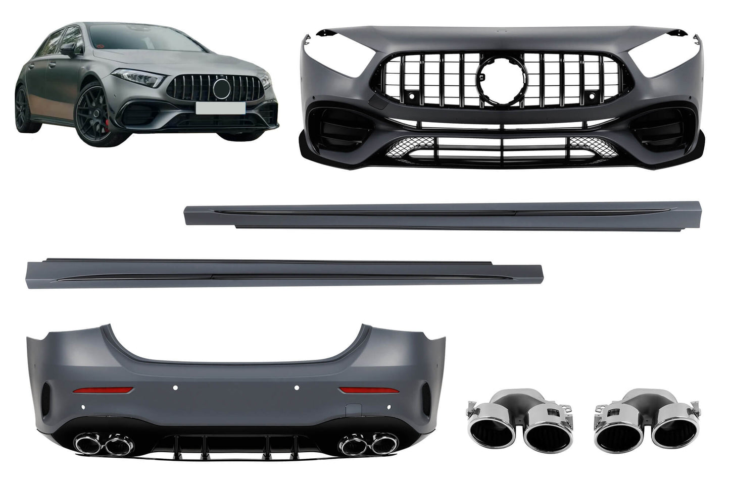 Pachet tuning tip 45 compatibil cu Mercedes A-Class V177 sedan (după 2018)