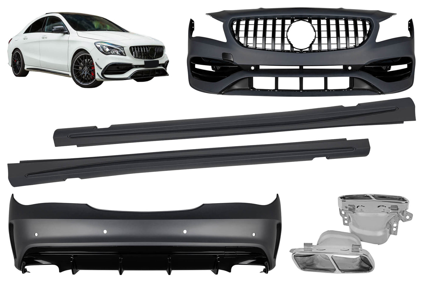 Pachet tuning tip 45 compatibil cu Mercedes CLA W117 (2016–2018)