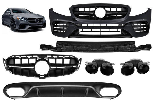 Pachet tuning tip 53 compatibil cu Mercedes E class C238 coupe, A238 cabrio (2017-2019), pentru modelul cu bara spate AMG sport