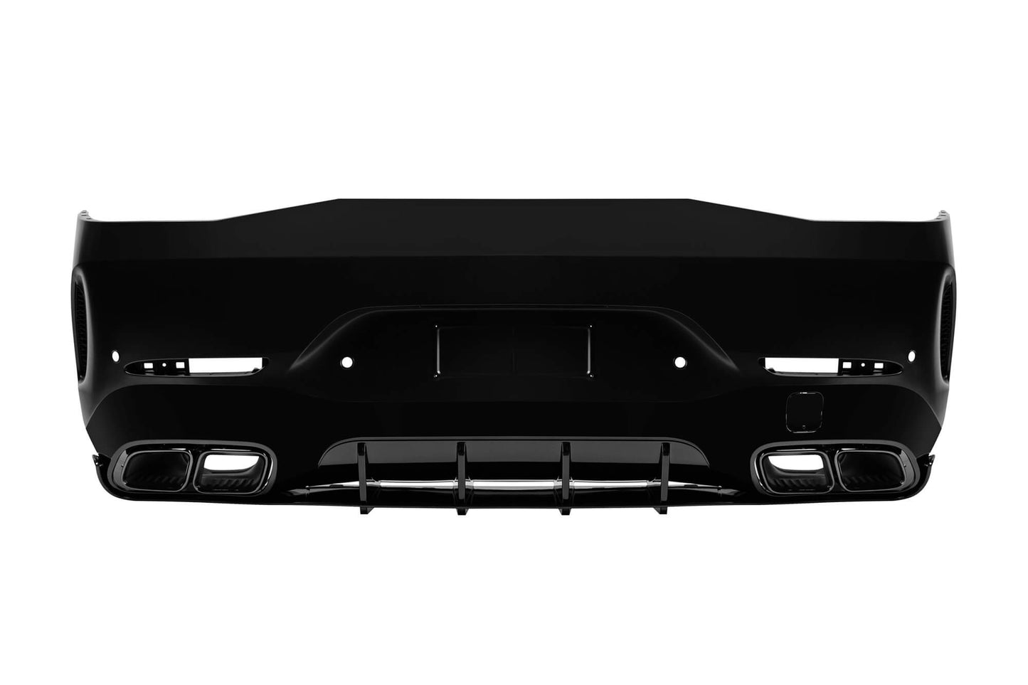 Pachet tuning tip 63 cu grilă negru lucios tip Brabus, cu linii roșii, compatibil cu Mercedes AMG GT X290 4 Door Coupe (după 2019)