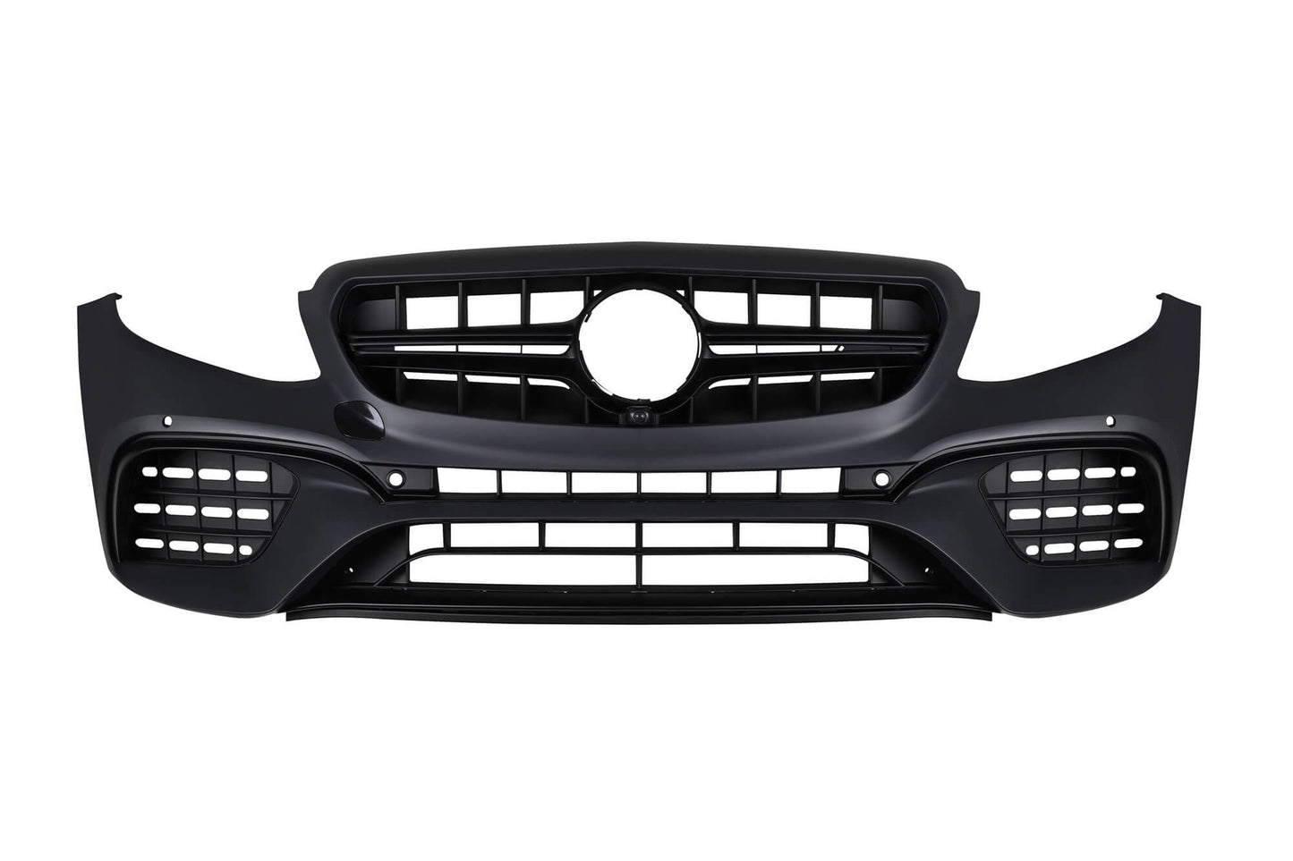 Pachet tuning tip 63 compatibil cu Mercedes E class C238 coupe, A238 cabrio (2017-2019) cu capace negre, pentru modelul cu bară spate AMG