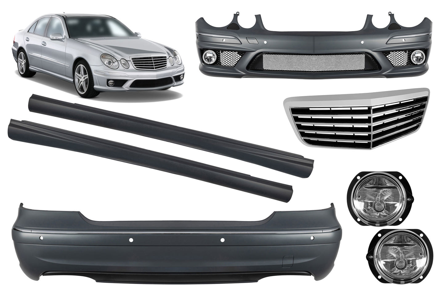 Pachet tuning tip 63 compatibil cu Mercedes E-Class W211 sedan (2002–2009)