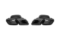 Pachet tuning tip 63 compatibil cu Mercedes E class W213 (2016-2019), cu ornamente evacuare negre si bandou cromat, compatibil cu modelul cu bara spate standard