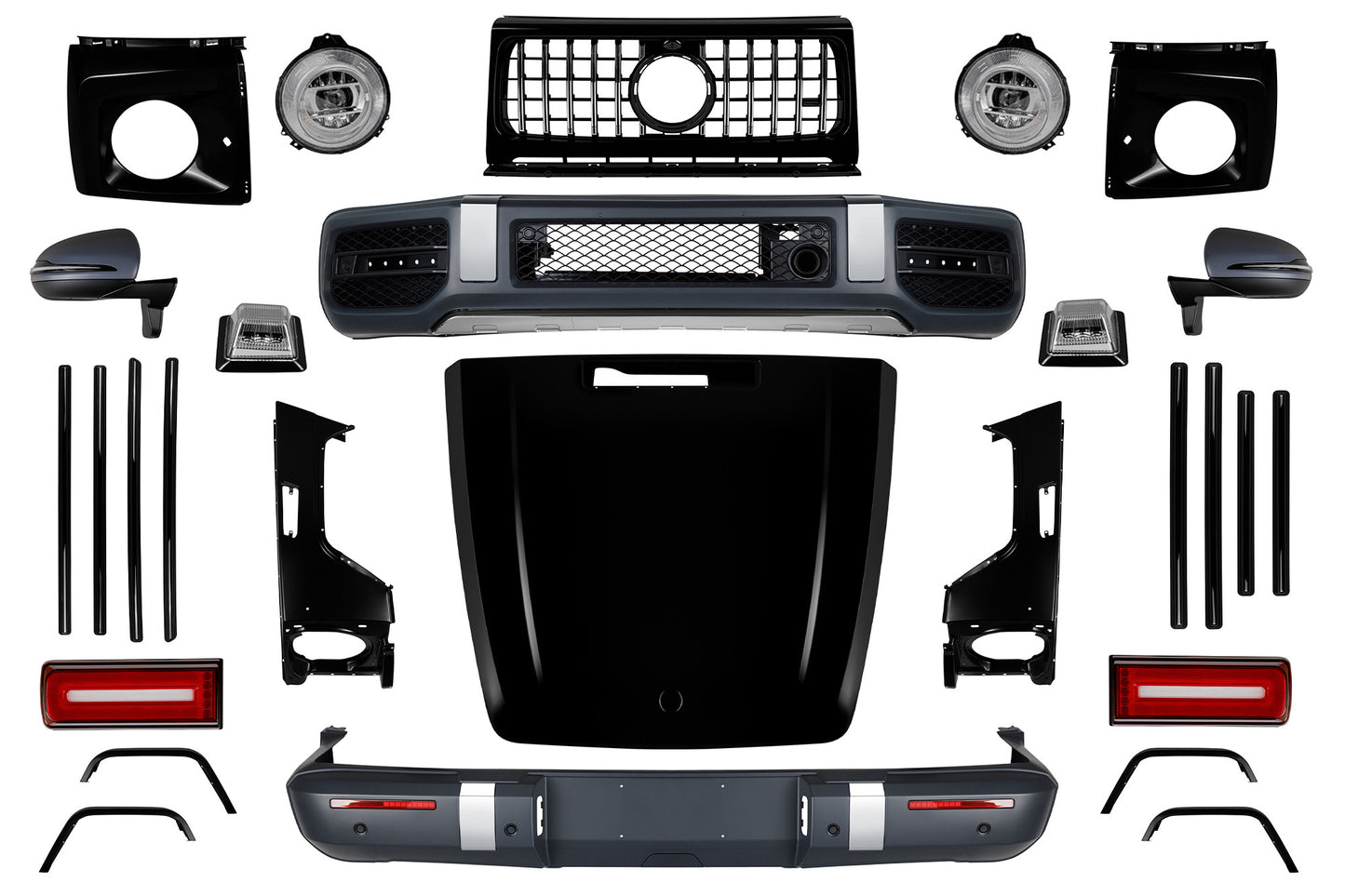 Pachetul tuning tip 63 compatibil cu Mercedes G class W463 (2008-2017) pentru conversia la W464