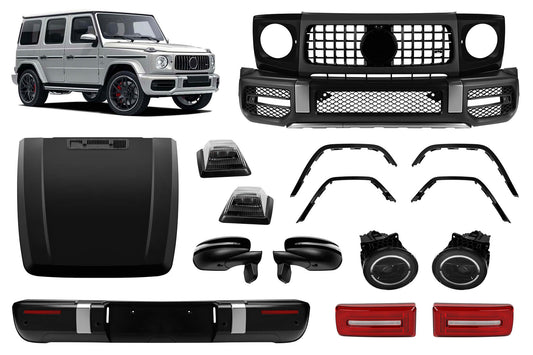 Pachet tuning tip 63 compatibil cu Mercedes G-Class W463 (2008–2017), conversie la W464