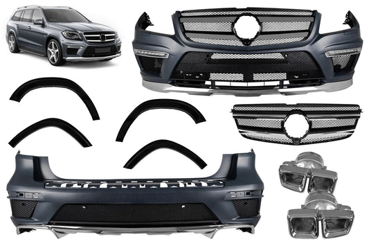 63 Type Tuning Package compatible with Mercedes GL X166 (2012-2015) with Chrome Trims