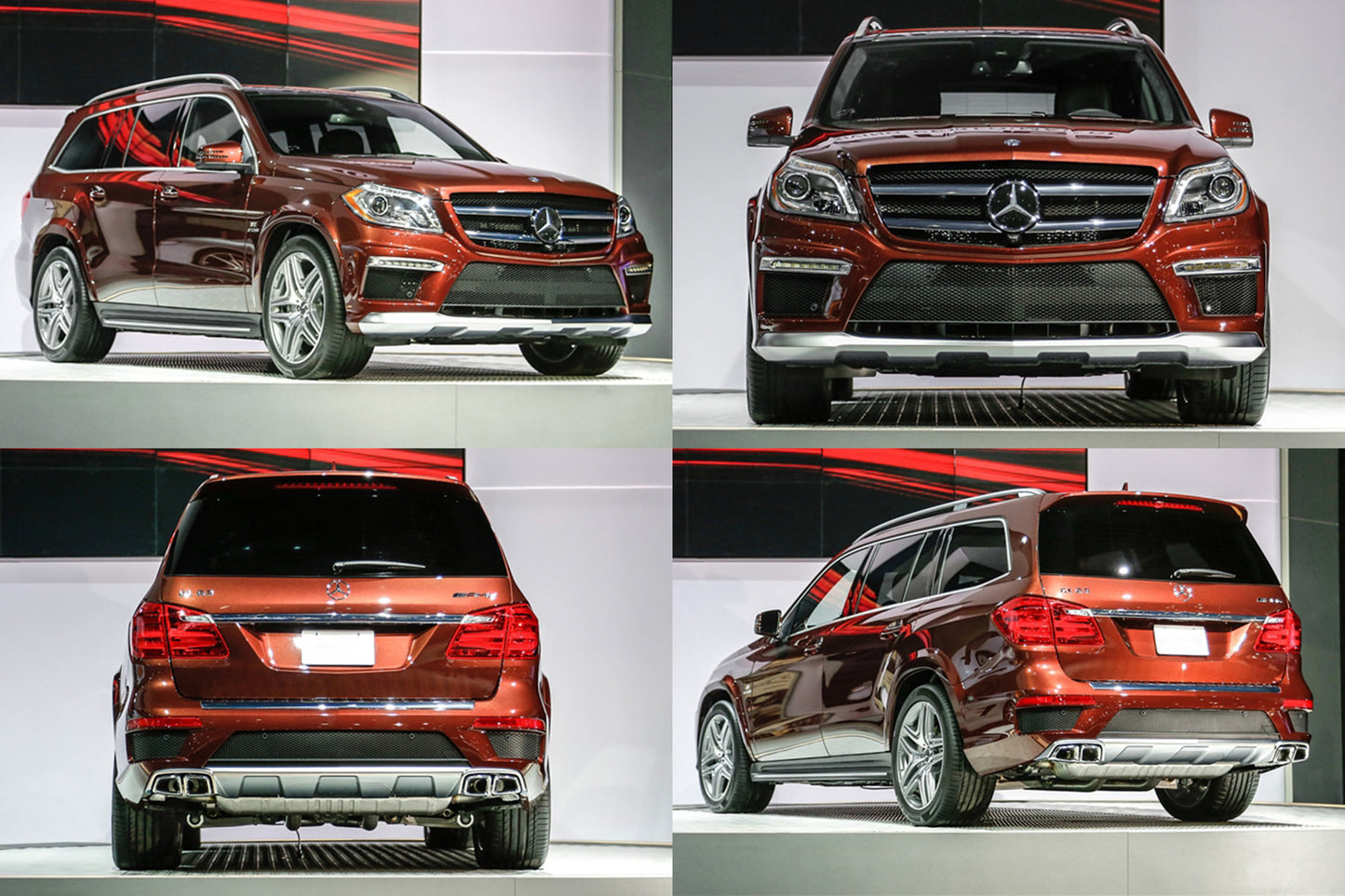 63 Type Tuning Package compatible with Mercedes GL X166 (2012-2015) with Chrome Trims