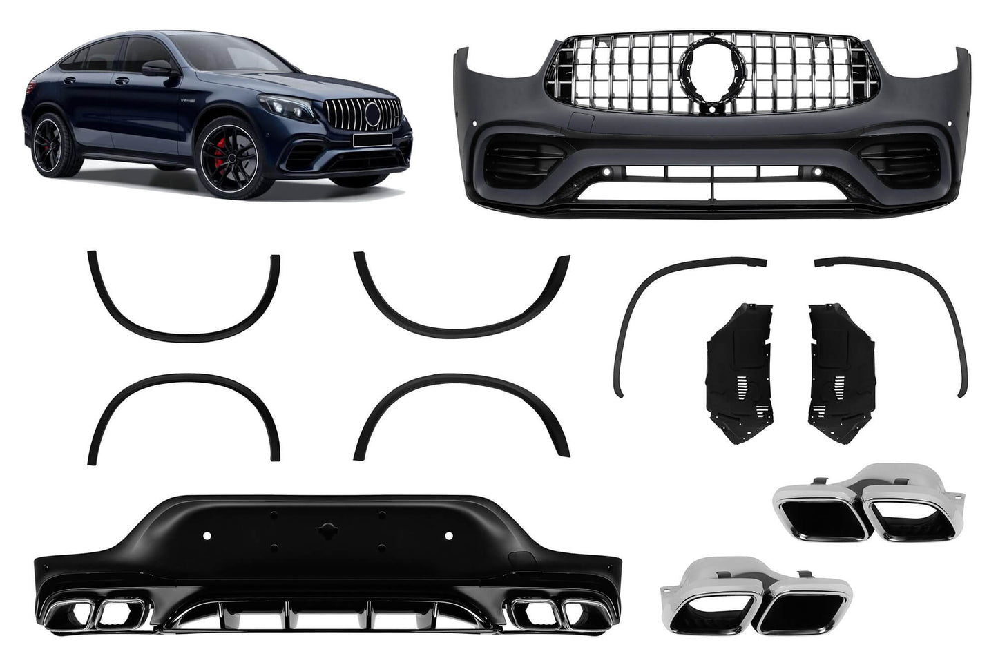 Pachet tuning tip 63 compatibil cu Mercedes GLC Coupe C253 (2020–2023)